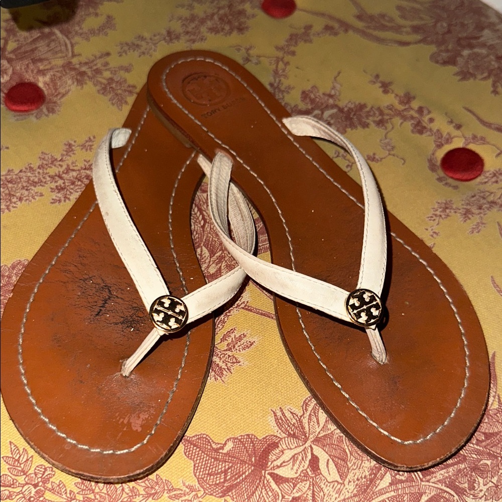 Tory Burch white sandals